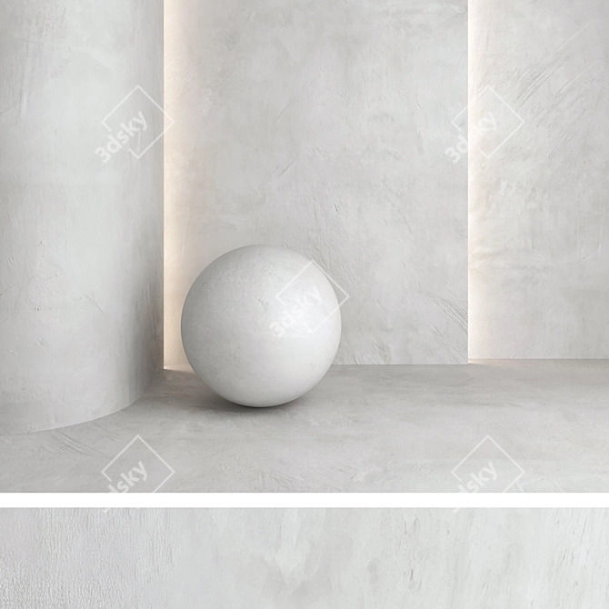 Title: High-Quality Decorative Plaster Kit 3D model image 3