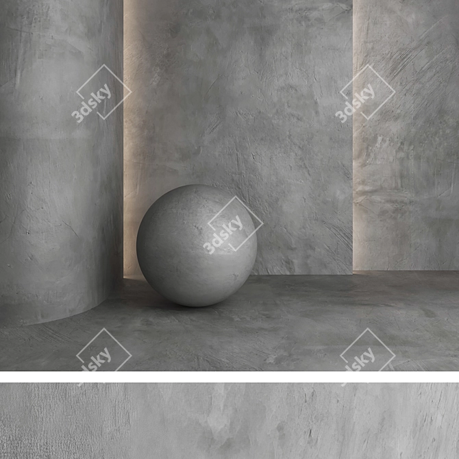 Title: High-Quality Decorative Plaster Kit 3D model image 4