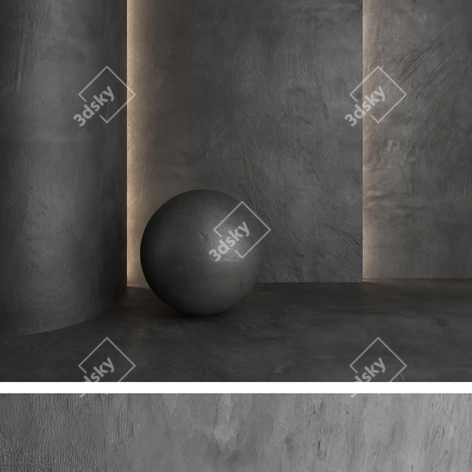 Title: High-Quality Decorative Plaster Kit 3D model image 5