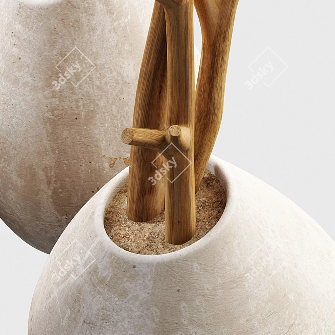 Branch Slice Vase - Elegant and Modern 3D model image 4