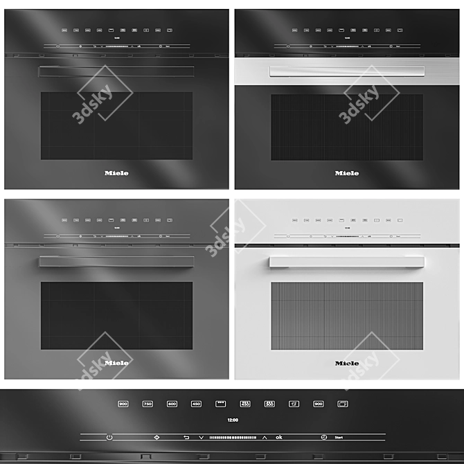 Miele M7244: Stylish Microwave for Modern Kitchen 3D model image 1