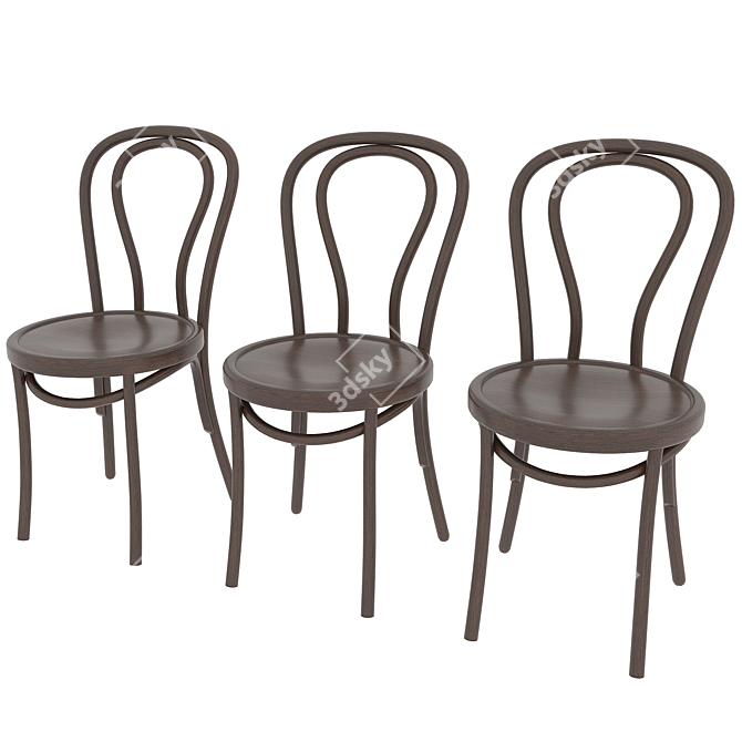 Viennese Classic Chair 3D model image 4