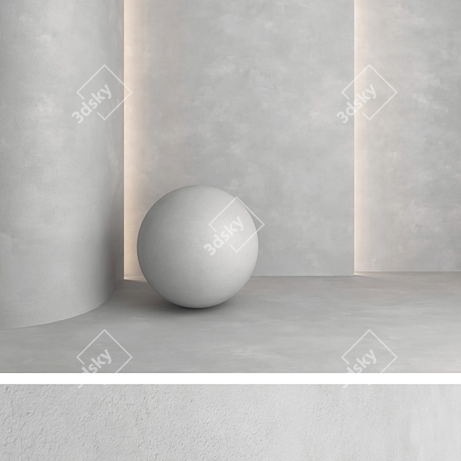 Elegant Plaster Finish Kit 3D model image 3