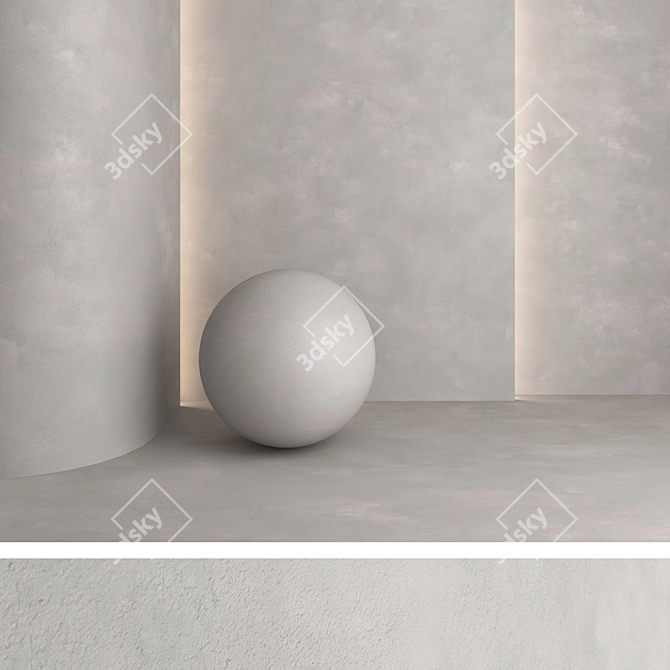 Elegant Plaster Finish Kit 3D model image 6