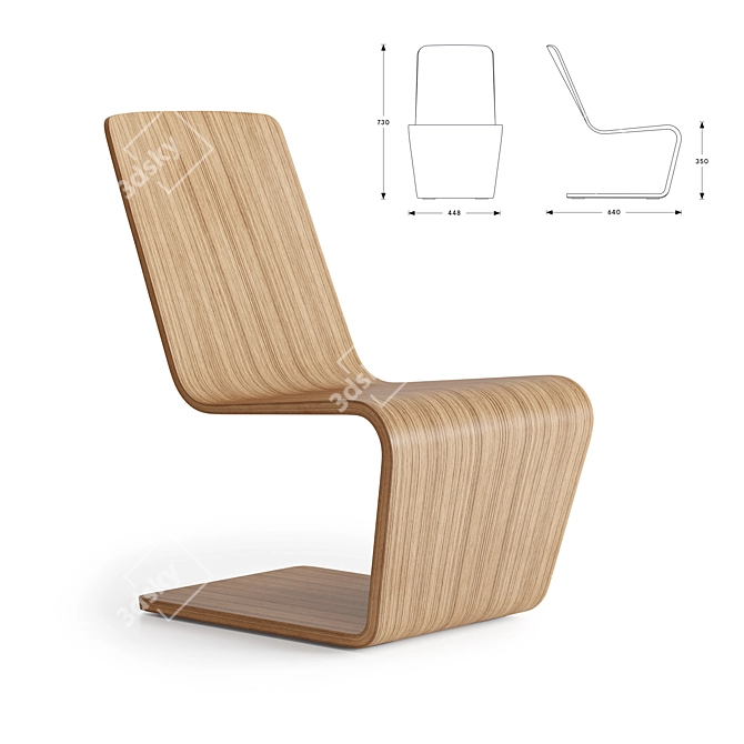 Ultra Comfort Iso Lounge 3D model image 1
