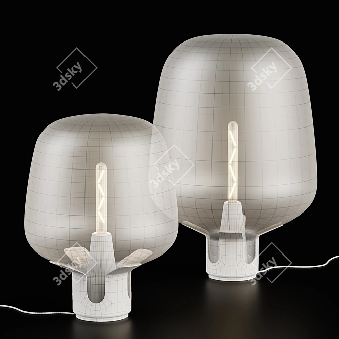 Elegant Flar Table Lamp 3D model image 4