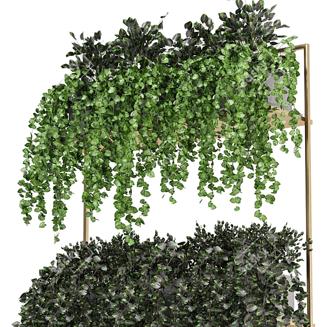 Metal Box Hanging Plants - Set 238 3D model image 4