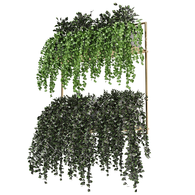 Metal Box Hanging Plants - Set 238 3D model image 6