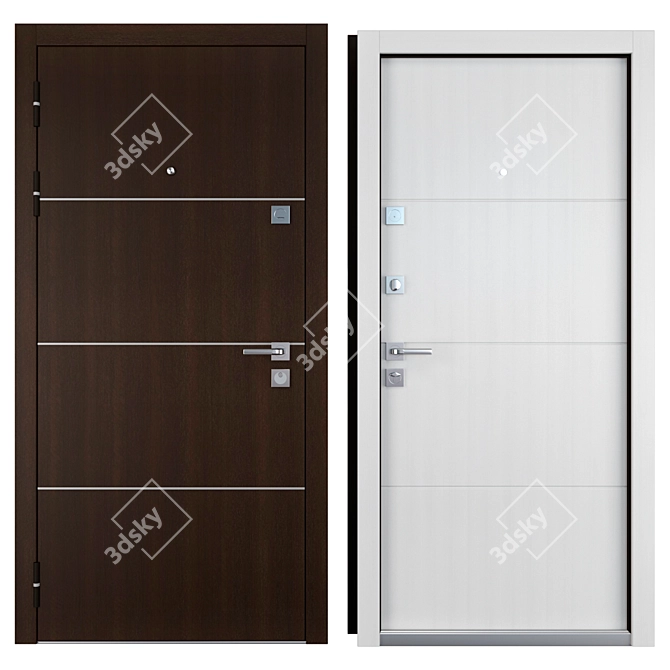 Norwey (Favorit) Entrance Metal Door - Premium Design & Security 3D model image 3