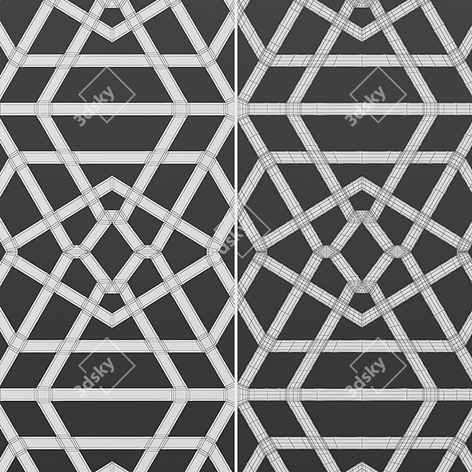 Square Decorative Panels Set 19 - Create Stunning Compositions! 3D model image 4