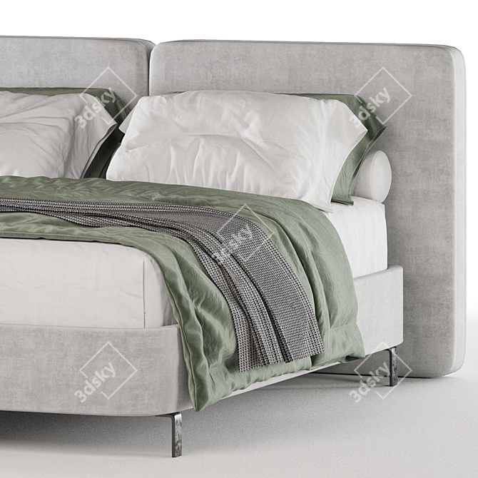 Luxurious Minotti Tatlin Bed 3D model image 3