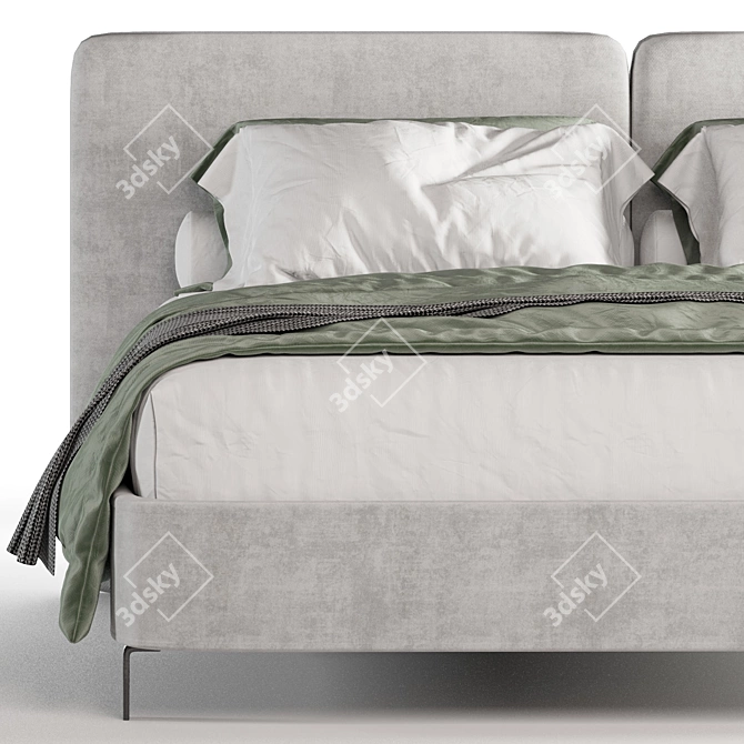 Luxurious Minotti Tatlin Bed 3D model image 4