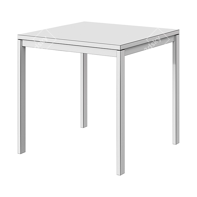 Versatile MELLTORP Table: Compact & Chic 3D model image 2