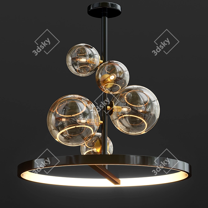 Modern Iona B Chandelier 3D model image 1