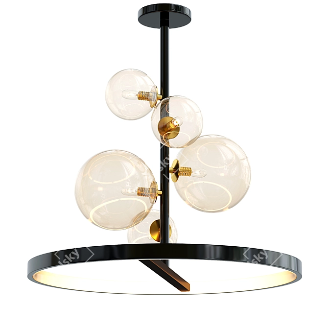 Modern Iona B Chandelier 3D model image 2