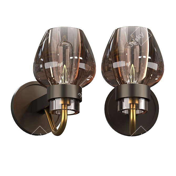 Elegant Montalembert Sconce 3D model image 1