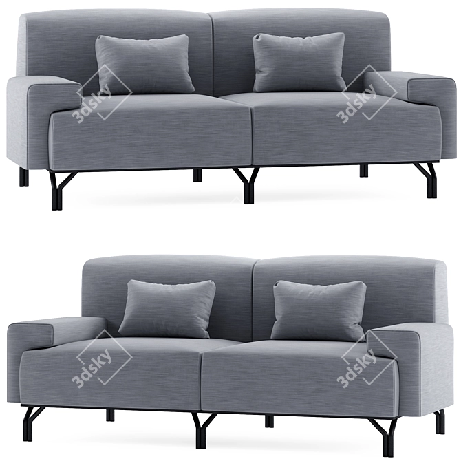 Summit Standard: Sleek and Stylish Sofa 3D model image 1