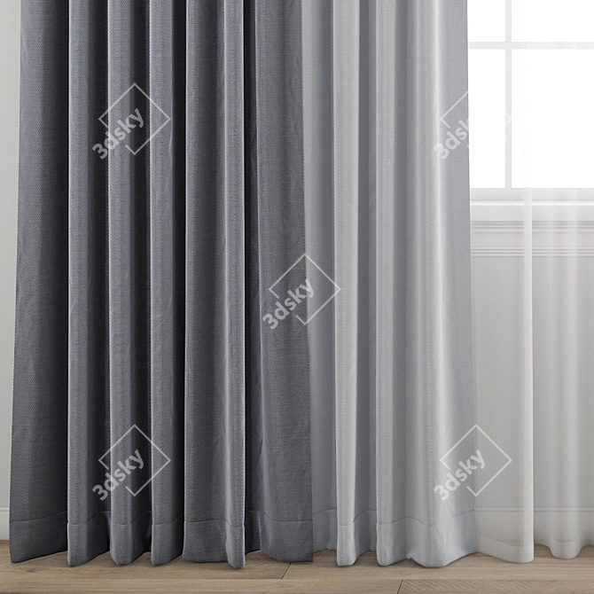 Poly Curtain 3D Model 3D model image 2