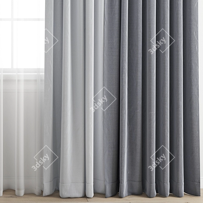 Poly Curtain 3D Model 3D model image 3