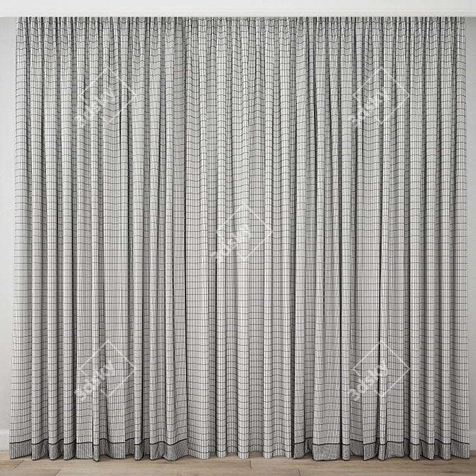 Poly Curtain 3D Model 3D model image 4