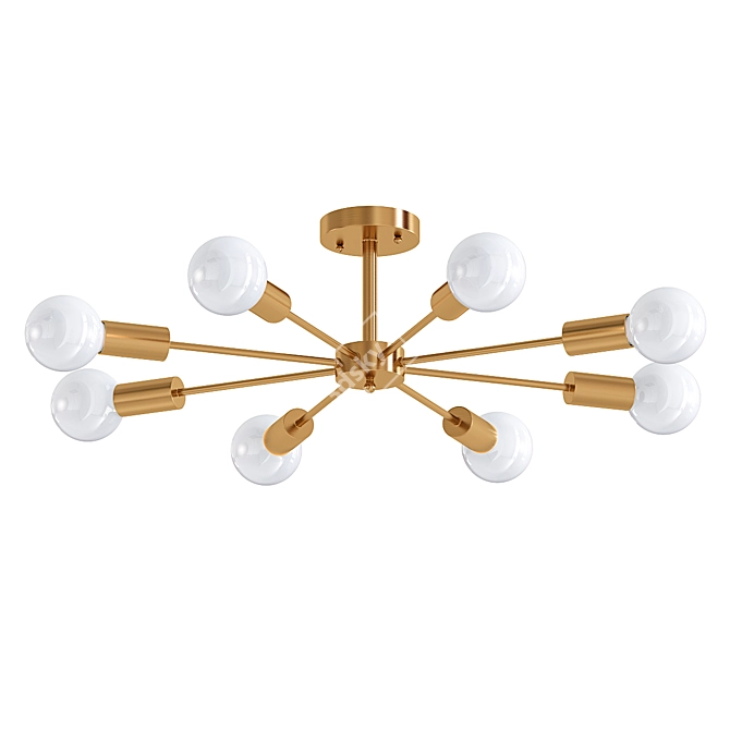 Mid-Century Modern Satellite Chandelier 3D model image 1