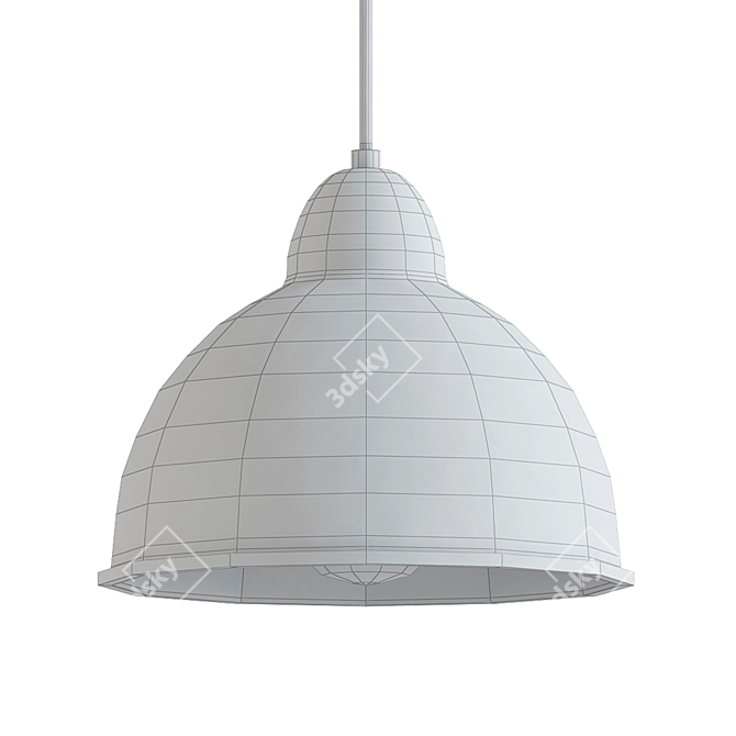 Vintage Black Ceiling Pendant 3D model image 2