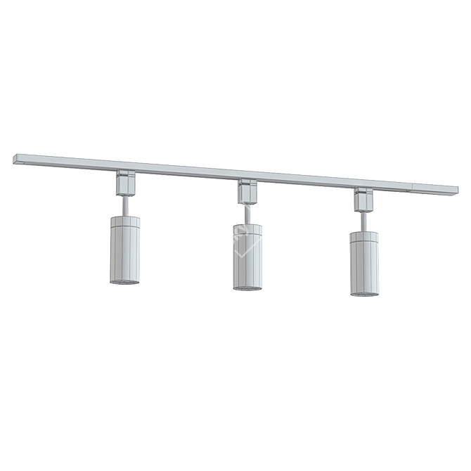 Sleek Tubular Ceiling Track Light 3D model image 2