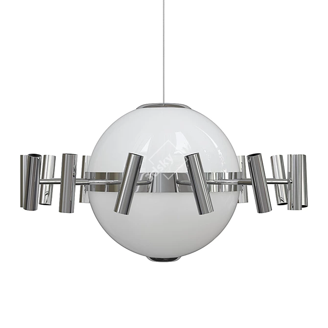 Retro Space Age Chandelier 3D model image 1