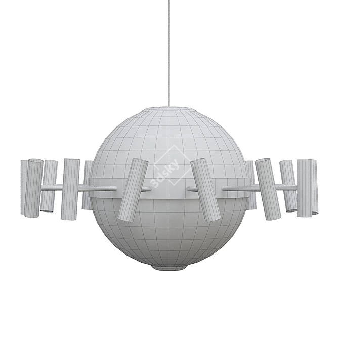 Retro Space Age Chandelier 3D model image 2