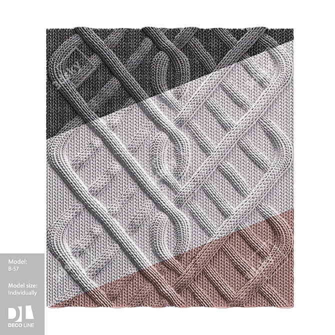 Title: Unique B-57 Relief Panel 3D model image 1