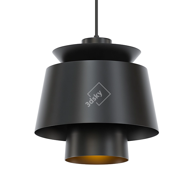 Sleek Ceiling Light Fixture 3D model image 1