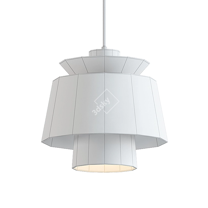 Sleek Ceiling Light Fixture 3D model image 2