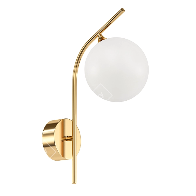 Minimalist Globe Sconce 3D model image 1