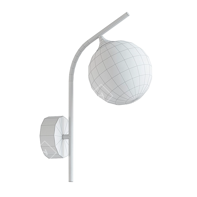 Minimalist Globe Sconce 3D model image 2