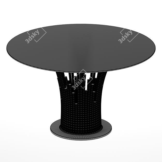 Tyronza 59" Modern Pedestal Dining Table 3D model image 3