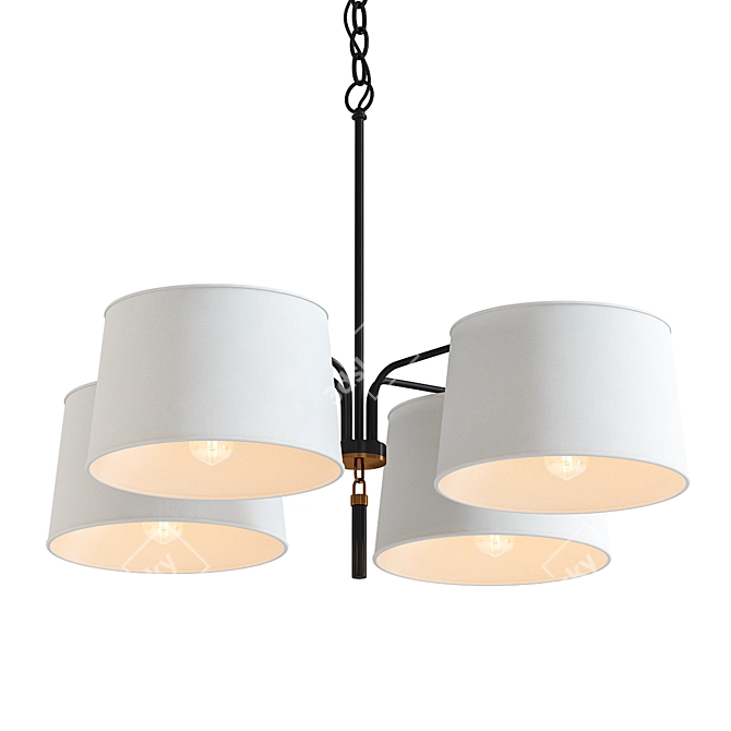 Modern Gideon Quadrant Chandelier 3D model image 1