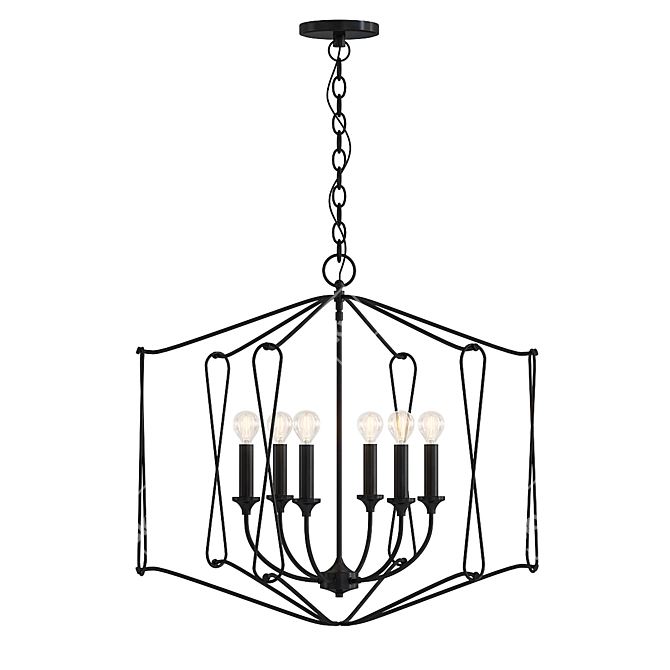 Modern Large Claude Lantern 3D model image 1