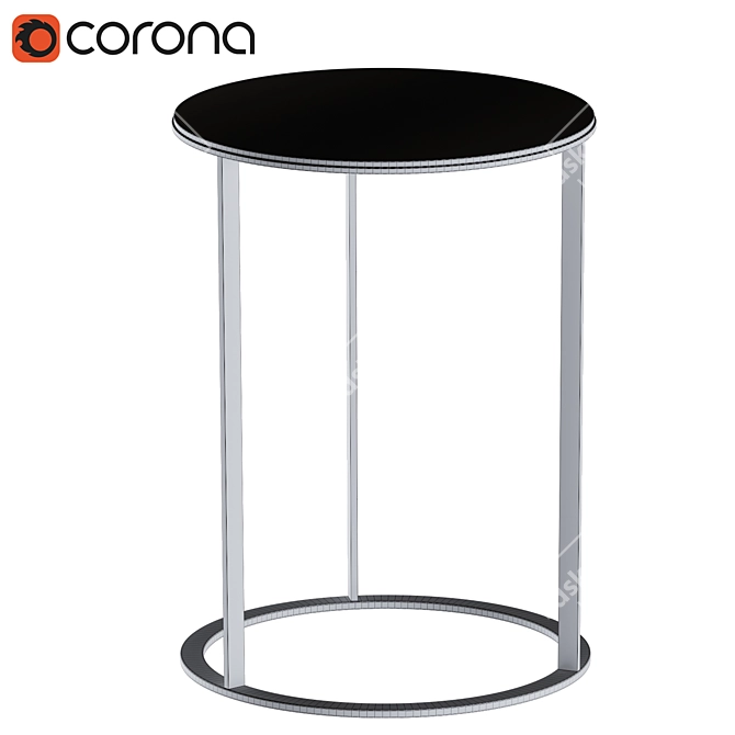 Sleek Frank Small Table: Modern Italian Design 3D model image 1