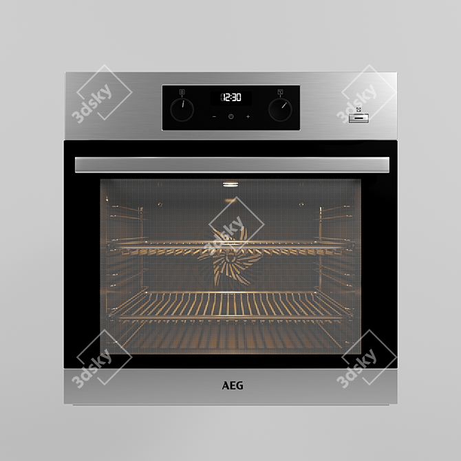 Electric SteamBake: Effortless Cooking with AEG 3D model image 1