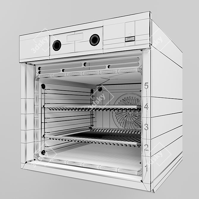 Electric SteamBake: Effortless Cooking with AEG 3D model image 6