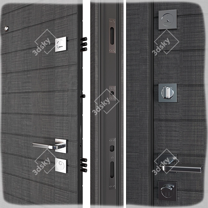 Modern Entrance Metal Door - Kortes (Favorit) 3D model image 2