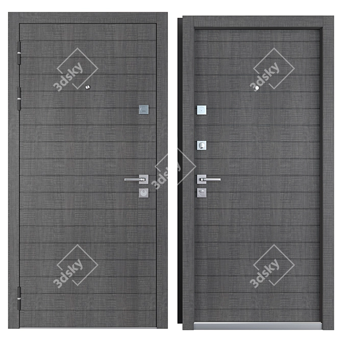 Modern Entrance Metal Door - Kortes (Favorit) 3D model image 3