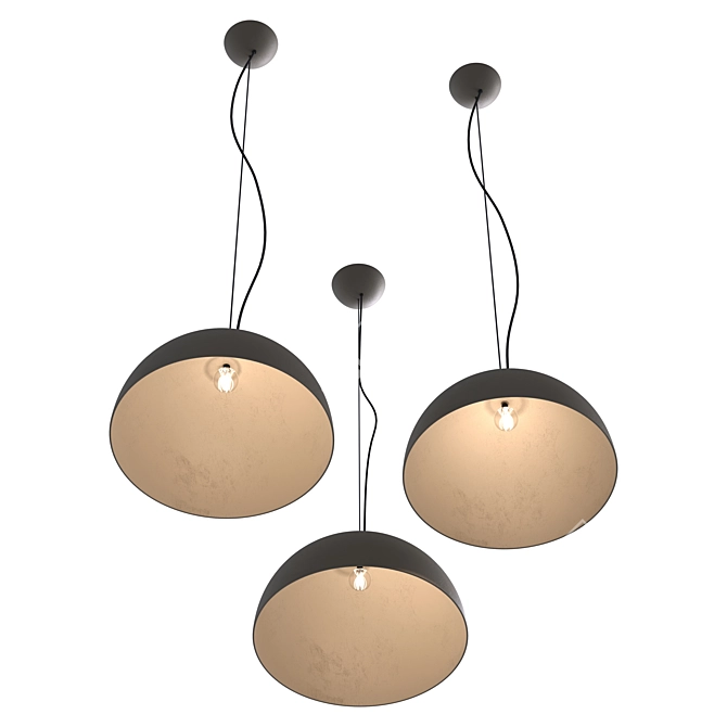 Elegant RUGIADA Pendant Lamp: Gibas 3D model image 6