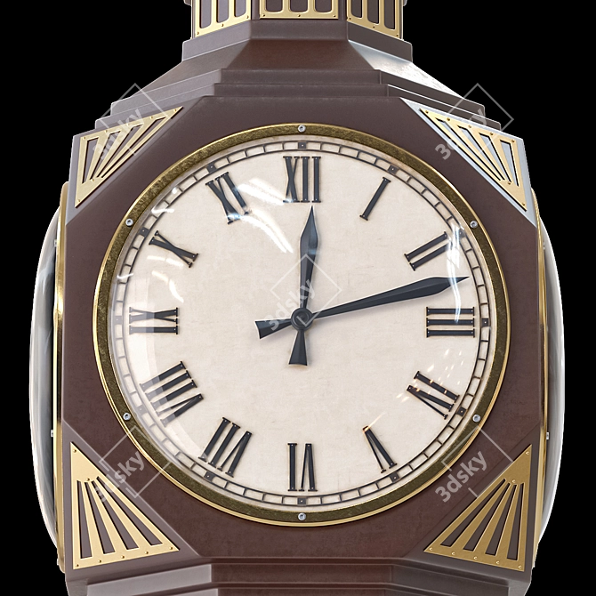 Dassel Street Timepiece 3D model image 3