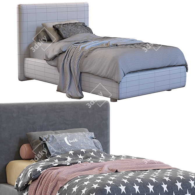 Poliform Arca Bed: Modern Luxury Sleep 3D model image 6