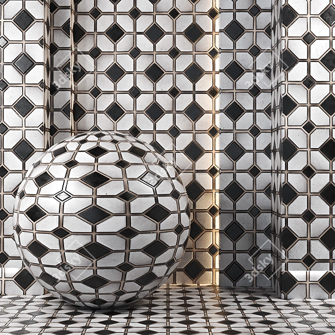 Luxury Mosaic Tile Collection 3D model image 2