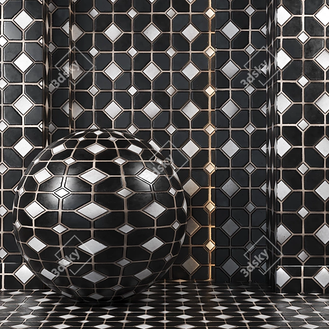 Luxury Mosaic Tile Collection 3D model image 5