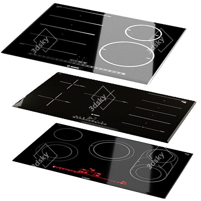 Bosch Induction Hobs Set 3D model image 2