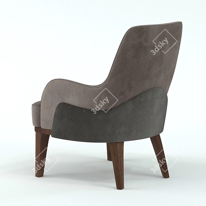 Elegant Gill Armchair 3D model image 2