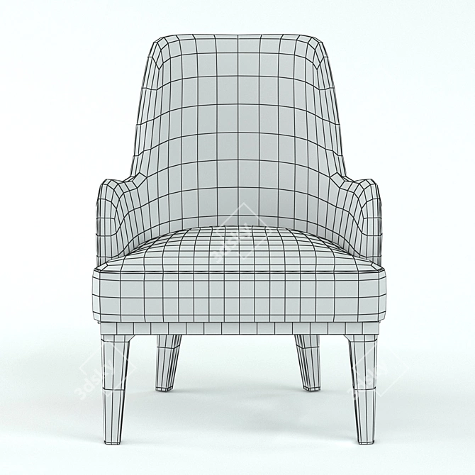 Elegant Gill Armchair 3D model image 5